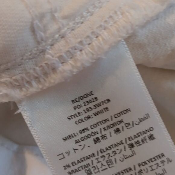 RE/DONE White 70S CROP BOOT Denim Jeans - Picture 12 of 13